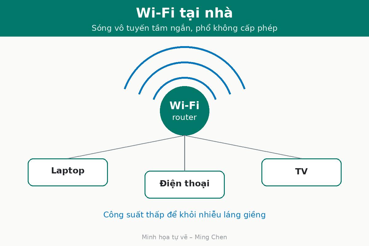 Diagram of a home Wi-Fi network
